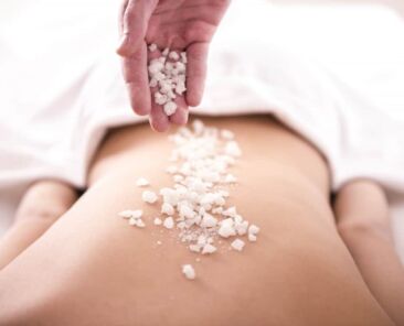 exfoliating salt scrub at spas in Guelph, Ontario
