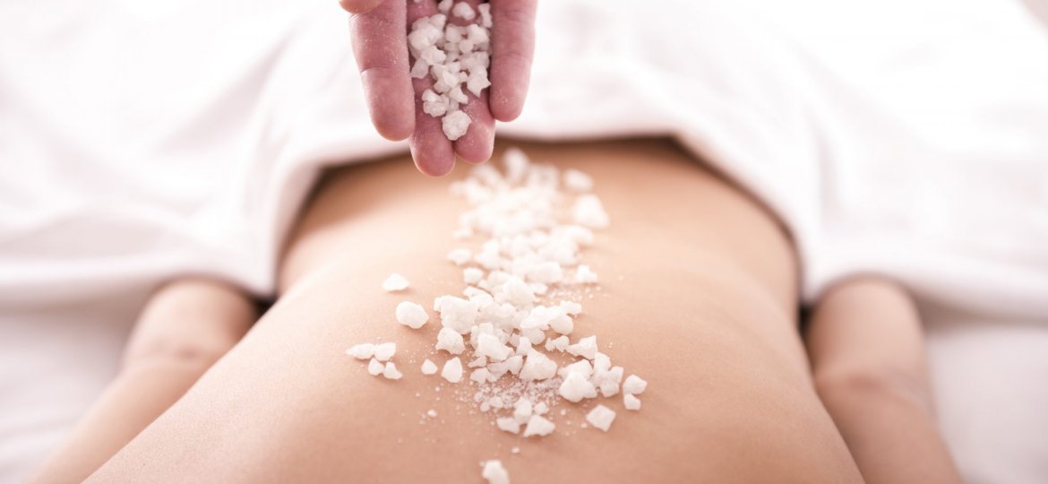 exfoliating salt scrub at spas in Guelph, Ontario